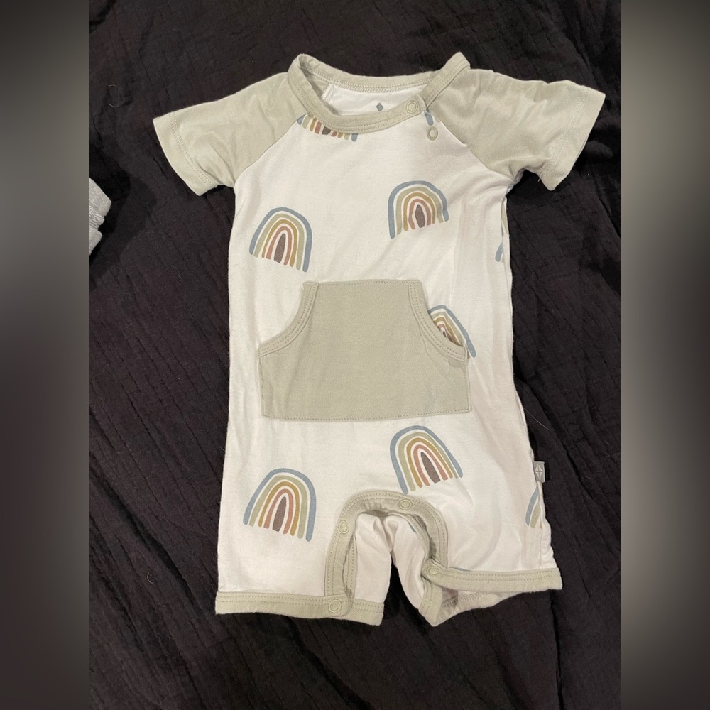 Kyte Baby Aloe Rainbow Shortall, SZ:3-6 month